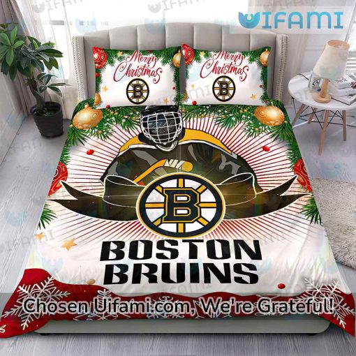 Boston Bruins Bedding Full Radiant Christmas Bruins Gift