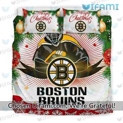 Boston Bruins Bedding Full Radiant Christmas Bruins Gift Trendy
