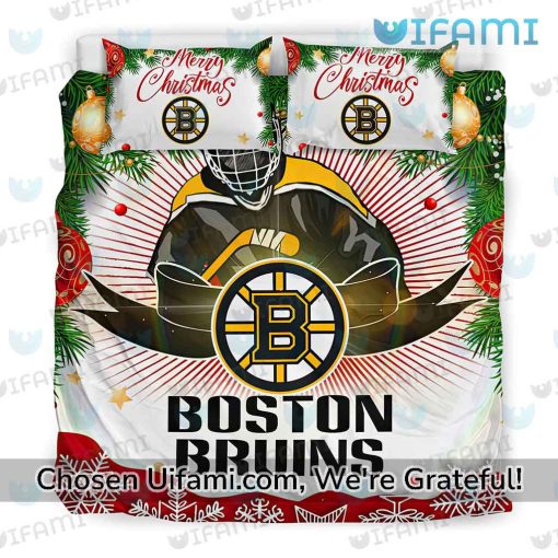 Boston Bruins Bedding Full Radiant Christmas Bruins Gift