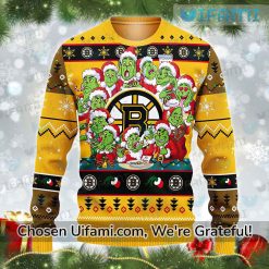 Boston Bruins Christmas Sweater Impressive Grinch Gift For Bruins Fan