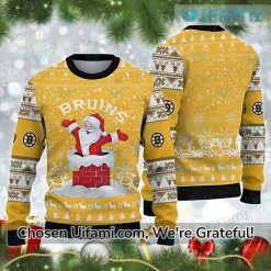 Boston Bruins Ugly Christmas Sweater Unforgettable Santa Claus Bruins Gift