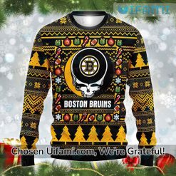 Boston Bruins Xmas Sweater Eye opening Grateful Dead Gift Best selling