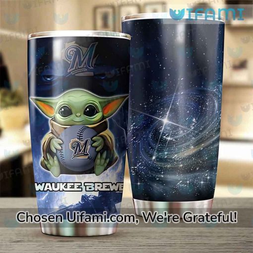 Brewers Tumbler Surprising Baby Yoda Milwaukee Brewers Gift