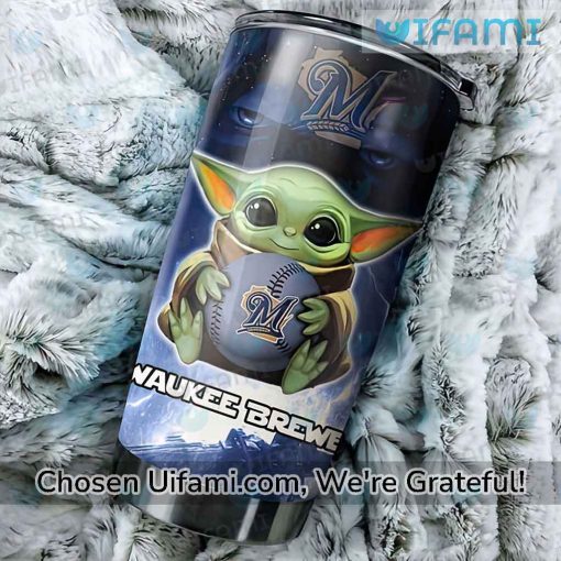 Brewers Tumbler Surprising Baby Yoda Milwaukee Brewers Gift