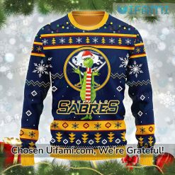 Buffalo Sabres Ugly Christmas Sweater Selected Grinch Gift Best selling