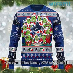 Canucks Ugly Christmas Sweater Jaw dropping Grinch Vancouver Canucks Gift Best selling