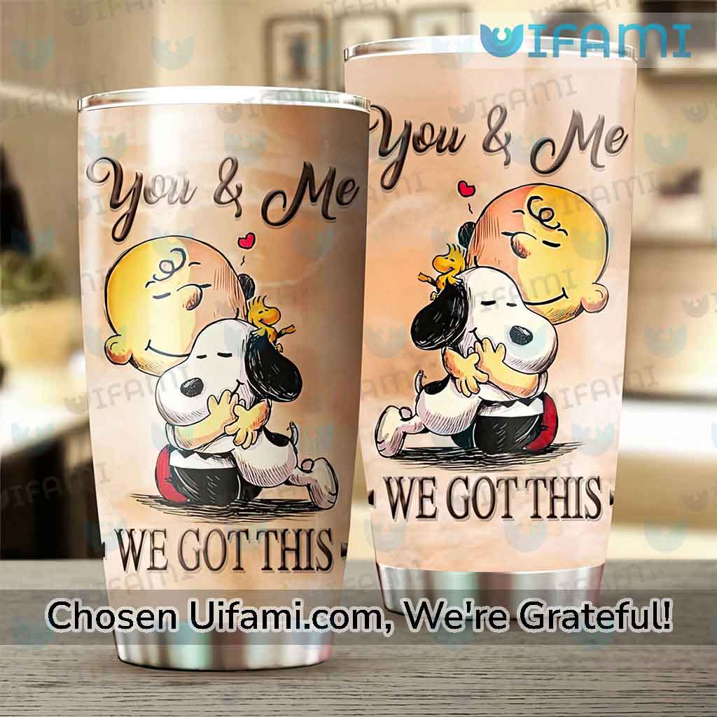 Charlie Brown Stainless Steel Tumbler Spectacular Snoopy We Got This Gift