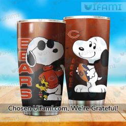 Chicago Bears Tumbler With Straw Useful Snoopy Woodstock Bears Gift Best selling