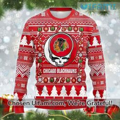 Chicago Blackhawks Womens Sweater Beautiful Grateful Dead Gift