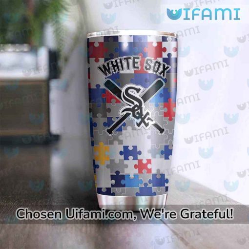 Chicago White Sox Tumbler New Autism White Sox Gifts For Him