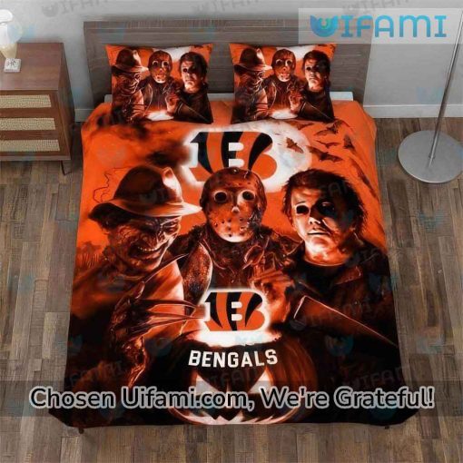 Cincinnati Bengals Bedding Set Jason Voorhees Michael Myers Freddy Krueger Gift