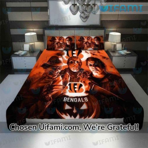 Cincinnati Bengals Bedding Set Jason Voorhees Michael Myers Freddy Krueger Gift