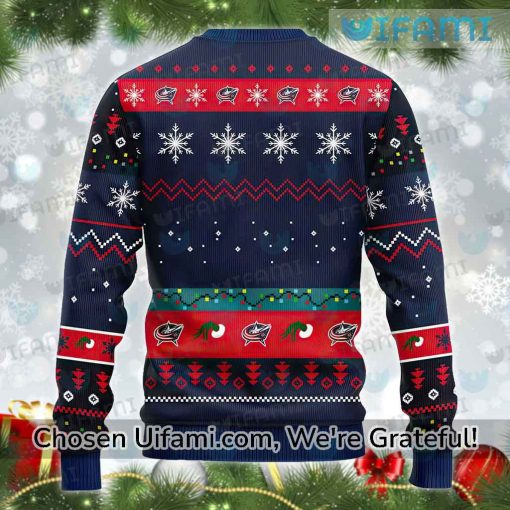 Columbus Blue Jackets Ugly Christmas Sweater Superb Grinch Gift