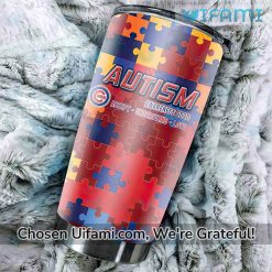 Cubs Stainless Steel Tumbler Colorful Autism Chicago Cubs Gift Ideas Exclusive