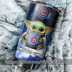 Cubs Tumbler With Straw Exclusive Baby Yoda Chicago Cubs Gifts For Him