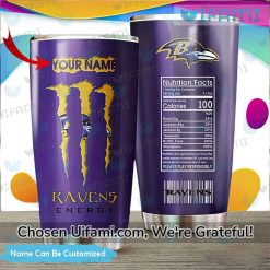 Custom Baltimore Ravens Stainless Steel Tumbler Nutrition Facts Ravens Gift