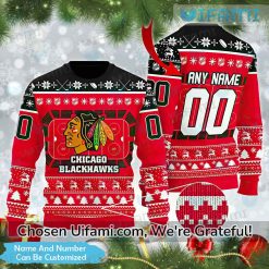 Custom Blackhawks Ugly Sweater Irresistible Chicago Blackhawks Gift