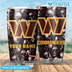 Custom Commanders Tumbler Terrific Skull Washington Commanders Gifts Best selling