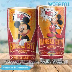 Custom KC Chiefs Coffee Tumbler Surprising Mickey Kansas City Chiefs Gift Ideas