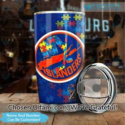 Custom New York Islanders Coffee Tumbler Best Autism Gifts For Islander Fans Latest Model