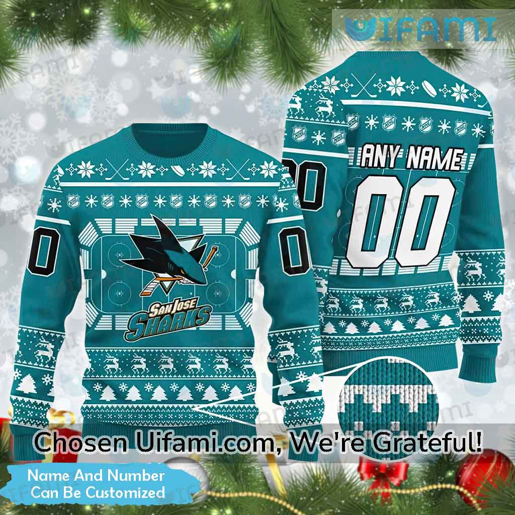 Christmas Sweater Sharks Attractive Rick And Morty SJ Sharks Gift -  Personalized Gifts: Family, Sports, Occasions, Trending