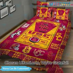Custom USC Bedding Set Colorful USC Football Gift