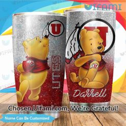 Custom Utah Utes Stainless Steel Tumbler Selected Winnie The Pooh Utah Utes Gift