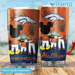 Customized Denver Broncos Cup With Straw Mickey Yoda Groot Unique Broncos Gifts