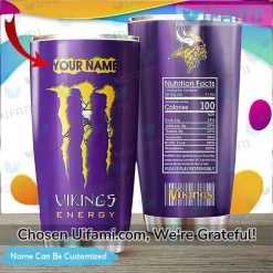 Customized Vikings Coffee Tumbler Nutrition Facts Unique Minnesota Vikings Gifts
