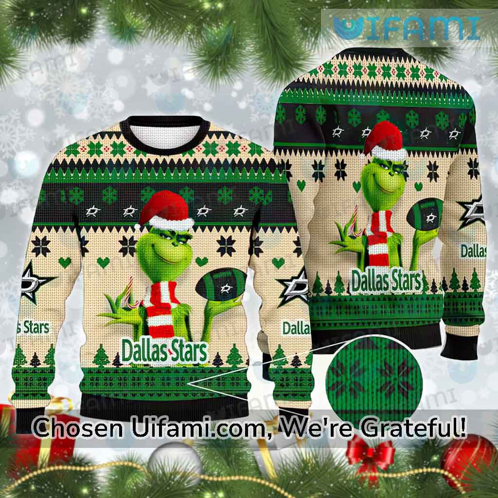 Dallas Stars Ugly Sweater Superior Grinch Gift