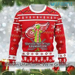 Detroit Red Wings Sweater Last Minute Grinch Red Wings Gift