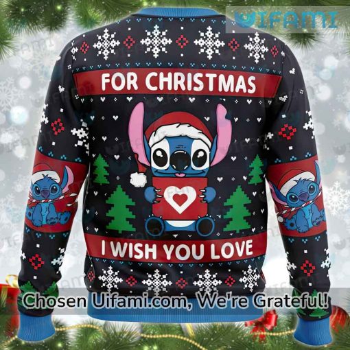 Disney Stitch Christmas Sweater Creative Wish You Love Gift