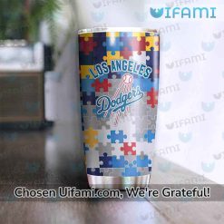 Dodgers Tumbler With Straw Irresistible Autism Los Angeles Dodgers Gift Exclusive