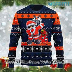 Edmonton Oilers Ugly Sweater Amazing Santa Claus Gift Best selling