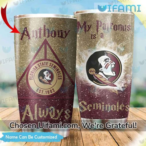 FSU Coffee Tumbler Unique Custom My Patronus Florida State Seminoles Gift