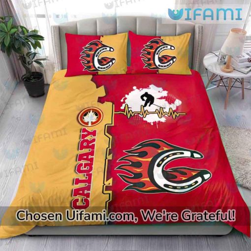 Flames Bedding Set Surprising Calgary Flames Gift