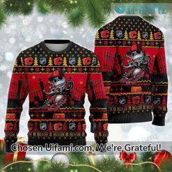 Flames Ugly Christmas Sweater Excellent Jack Skellington Calgary Flames Gift