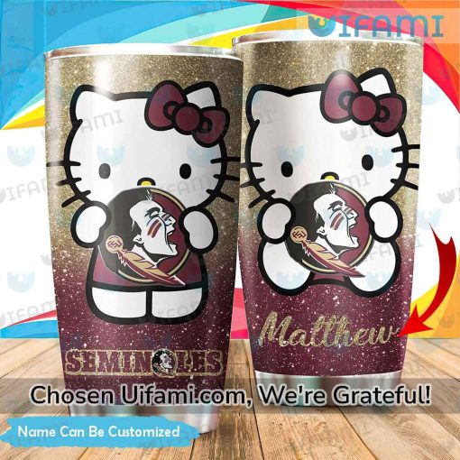 Florida State Seminoles Stainless Steel Tumbler Custom Hello Kitty FSU Gift