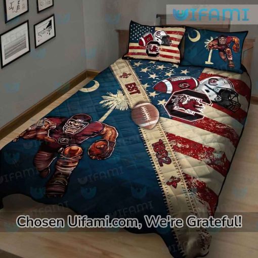 Gamecocks Bedding Special USA Flag South Carolina Gamecocks Gift
