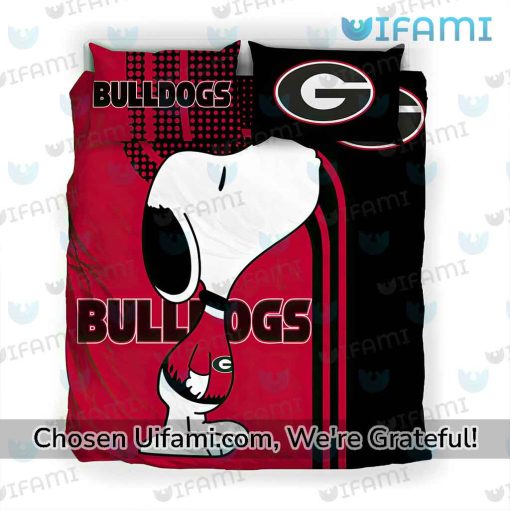 Georgia Bulldogs Queen Bedding Set Snoopy Unique UGA Gift