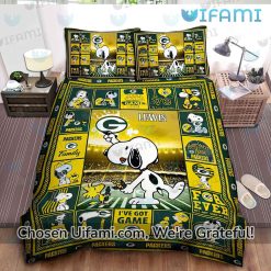Green Bay Packers Bed In A Bag Comfortable Snoopy Woodstock Packers Gift