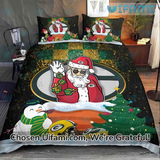 Green Bay Packers Bed Sheets Selected Santa Claus Xmas Packers Gift