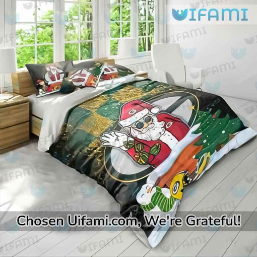 Green Bay Packers Bed Sheets Selected Santa Claus Xmas Packers Gift