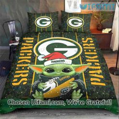 Green Bay Packers Bedding Queen Baby Yoda Unique Packers Gifts