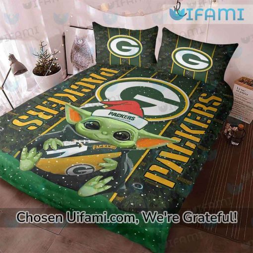 Green Bay Packers Bedding Queen Baby Yoda Unique Packers Gifts