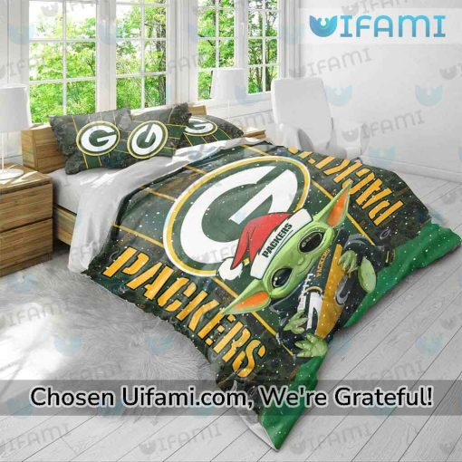 Green Bay Packers Bedding Queen Baby Yoda Unique Packers Gifts