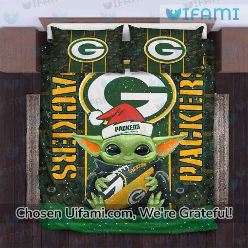 Green Bay Packers Bedding Queen Baby Yoda Unique Packers Gifts