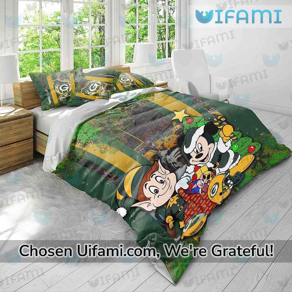 Green Bay Packers Bedding Set 3PCS Quilt Duvet Cover Pillowcases Comforter  Cover