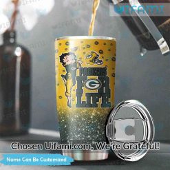 Green Bay Packers Tumbler With Straw Custom Betty Boop For Life Packers Gift Latest Model