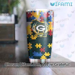 Green Bay Packers Wine Tumbler Outstanding Autism Packers Gifts For Him Latest Model
